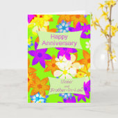 Carte Anniversaire de la soeur et du beau-frère (Fleur jaune)