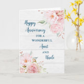 Carte Anniversaire de la tante et de l'oncle floraux (Fleur jaune)