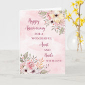 Carte Anniversaire de la tante et de l'oncle Mariage (Fleur jaune)