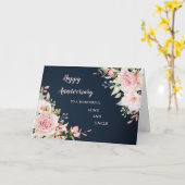 Carte Anniversaire de la tante et de l'oncle Mariage (Fleur jaune)