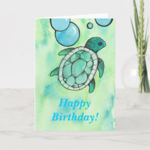 Carte Anniversaire de la tortue
