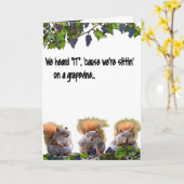 CARTE ANNIVERSAIRE DE LA VIGNE DE GRAPE (Fleur jaune)