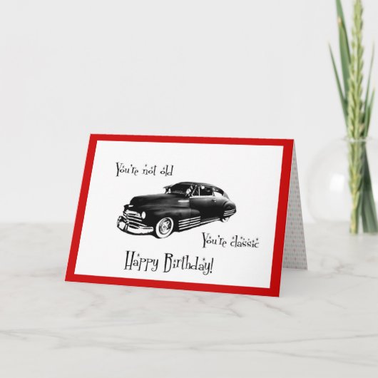 Carte Anniversaire de la voiture classique (Devant)
