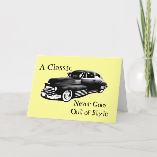Carte Anniversaire de la voiture classique (Devant)