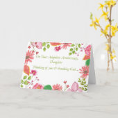 Carte Anniversaire de l'adoption de la fille Aquarelle F (Fleur jaune)