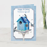 Carte Anniversaire de Lady Victorian Birdhouse Songbirds<br><div class="desc">Voir la même image ou similaire sur d'autres produits. Cherchez sur mon site,  Collections,  puis faites défiler vers le bas jusqu'à Maison d'oiseaux victorienne</div>