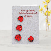 Carte Anniversaire de Ladybug (Fleur jaune)