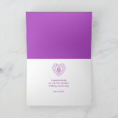 Carte Anniversaire de l'améthyste mauve du 6e Mariage (Intérieur)