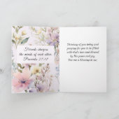 Carte Anniversaire de l'Ami Flower Garden Bible Verse (Intérieur)