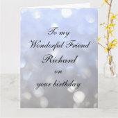 Carte Anniversaire de l'ami personnalisé (Fleur jaune)