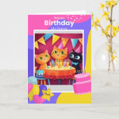 Carte Anniversaire de l'amitié (Fleur jaune)