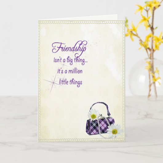 Carte Anniversaire de l'amitié (Fleur jaune)