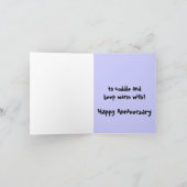 Carte Anniversaire de l'amour du pingouin (Intérieur)