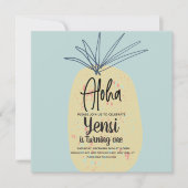 Carte Anniversaire de l'ananas Tropical Summer Aloha (Devant)