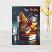 Carte Anniversaire de l'ancienne boisson (Fleur jaune)