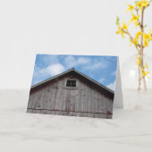 Carte Anniversaire de l'ancienne grange rouge (Fleur jaune)