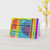 Carte Anniversaire de langues (Fleur jaune)