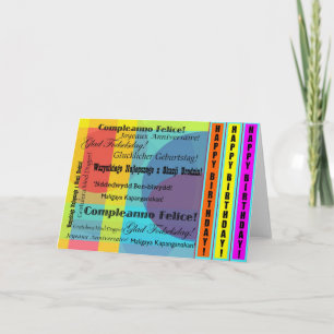 Carte Anniversaire de langues