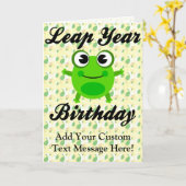 Carte Anniversaire de l'année bissextile (Fleur jaune)