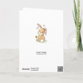 Carte Anniversaire de lapin et d'abeilles (Dos)