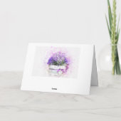 Carte Anniversaire de l'aquarelle florale féminine (Dos)