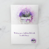 Carte Anniversaire de l'aquarelle florale féminine (Intérieur)