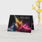 Carte Anniversaire de l'arc-en-ciel (Fleur jaune)