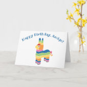 Carte Anniversaire de l'arc-en-ciel de Pinata (Fleur jaune)