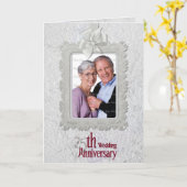 Carte Anniversaire de l'argent (Fleur jaune)