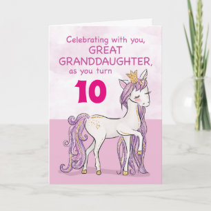 Carte Anniversaire de l'arrière-petite-fille à l'âge per