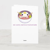 Carte Anniversaire de l'axe mignon + Page de coloriage à (Dos)