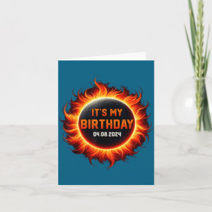 Carte Anniversaire de l'éclipse solaire graphique cool