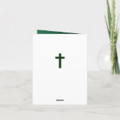 Carte Anniversaire de l'église d'appréciation verte d'ar (Dos)