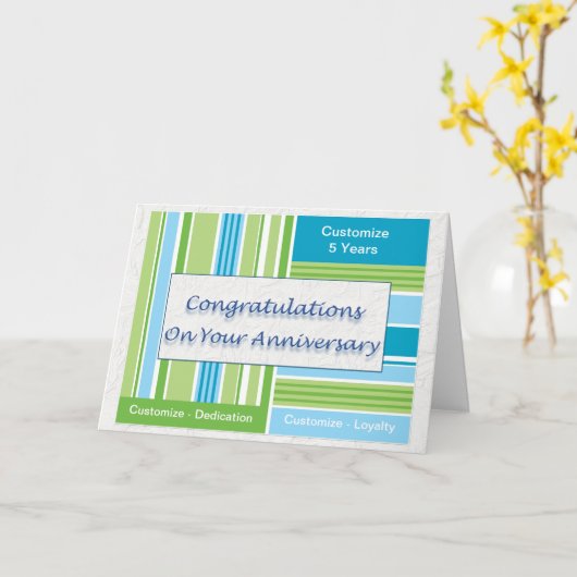 Carte Anniversaire de l'employé (Fleur jaune)