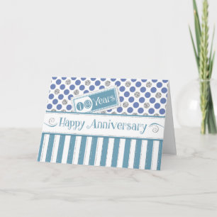 Carte Anniversaire de l'employé 10 ans Jade Blue