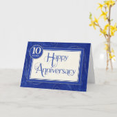 Carte Anniversaire de l'employé 10 ans - Le texte tourne (Fleur jaune)