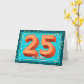 Carte Anniversaire de l'employé 25 ans - Numéros gras (Fleur jaune)