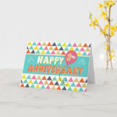 Carte Anniversaire de l'employé 3 ans - Motif coloré (Fleur jaune)