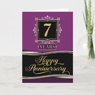 Carte Anniversaire de l'employé 7 ans Plum officiel déco