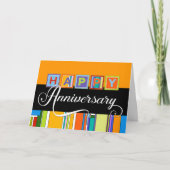 Carte Anniversaire de l'employé - Couleurs en gras (Devant)