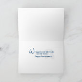 Carte Anniversaire de l'employé de 4 ans, bleu, Feuille (Intérieur)