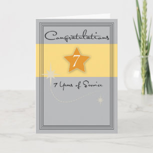 Carte Anniversaire de l'employé de 7 ans