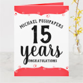 Carte anniversaire de l'employé de jalon universel (Fleur jaune)