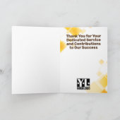 Carte Anniversaire de l'employé de la techno rétro (Intérieur)