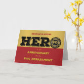 Carte Anniversaire de l'employé de pompier (Fleur jaune)