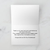 Carte Anniversaire de l'employé Étoile bleue (Intérieur)