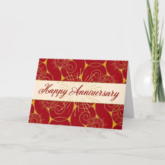 Carte Anniversaire de l'employé - Flèches rouges (Devant)