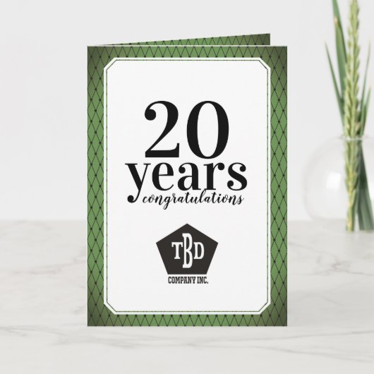 Carte anniversaire de l'employé universelle biaisé (Devant)