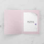 Carte Anniversaire de l'enfant avec fleurs de parties sc (Intérieur)