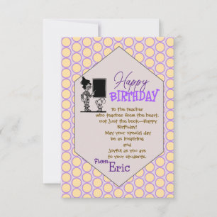 Carte Anniversaire de l'enseignant